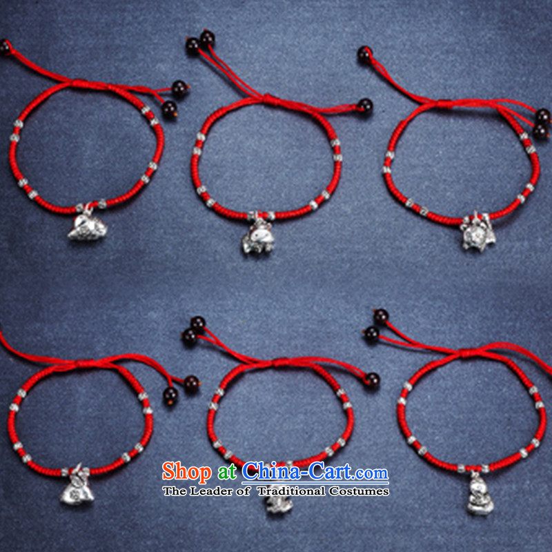 Gde 925 silver Red Hand chain female zodiac couples hand chain retro and silverware this year by the red light on the sheep of the Chinese zodiac license ,gde,,, shopping on the Internet