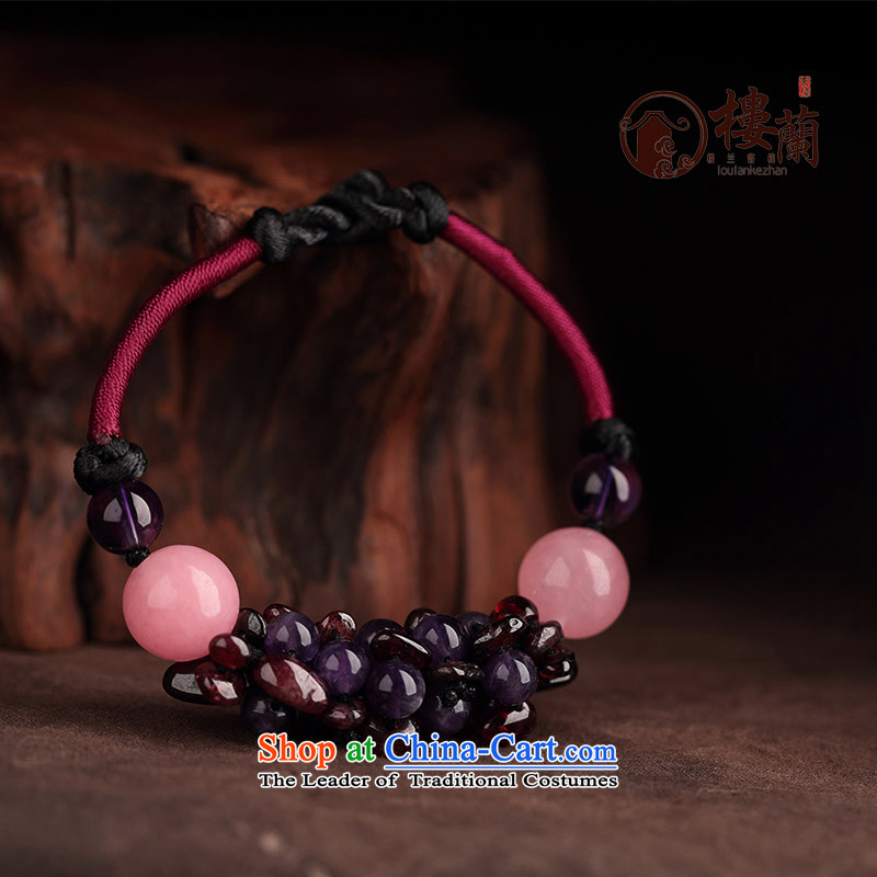 Jewelry products manually China wind pomegranates stone Purple crystal powder hand chain hand strap transshipment wild clavicle female wrist (Please attach net size of 15 cm, wrist strap, hidden beauty , , , shopping on the Internet