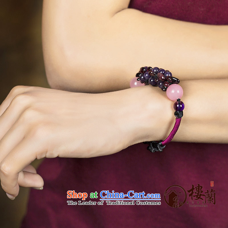 Jewelry products manually China wind pomegranates stone Purple crystal powder hand chain hand strap transshipment wild clavicle female wrist (Please attach net size of 15 cm, wrist strap, hidden beauty , , , shopping on the Internet