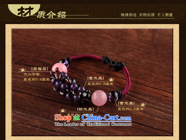 Jewelry products manually China wind pomegranates stone Purple crystal powder hand chain hand strap transshipment wild clavicle Custom Size __ girls be sure to note the net size (Please attach wrist) Picture, prices, brand platters! The elections are supplied in the national character of distribution, so action, buy now enjoy more preferential! As soon as possible.