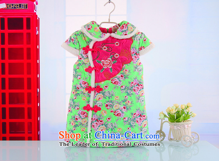 Winter festival of the new children's New Year in female child qipao pure cotton waffle robes female Po qipao stamp yi light green 130 pictures, prices, brand platters! The elections are supplied in the national character of distribution, so action, buy now enjoy more preferential! As soon as possible.
