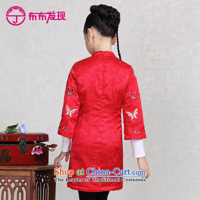 The Burkina found 2015 autumn and winter new children's wear girls clip cotton qipao warm long-sleeved cuhk long-sleeved cheongsam dress with a couplet child 150, the Burkina Discovery (joydiscovery) , , , shopping on the Internet