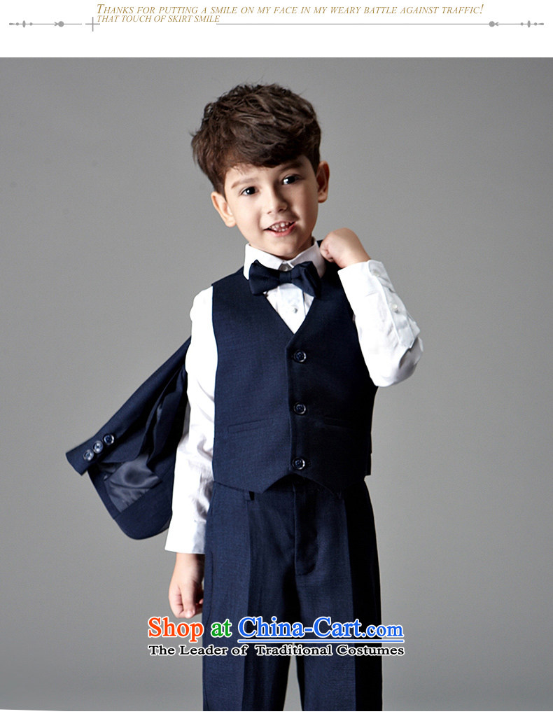 Eyas b suits small children with a suit coats winter 2015 Korean children's wear your baby Flower Girls dress (blue suit + trousers + tie + vest 140cm photo, prices, brand platters! The elections are supplied in the national character of distribution, so action, buy now enjoy more preferential! As soon as possible.