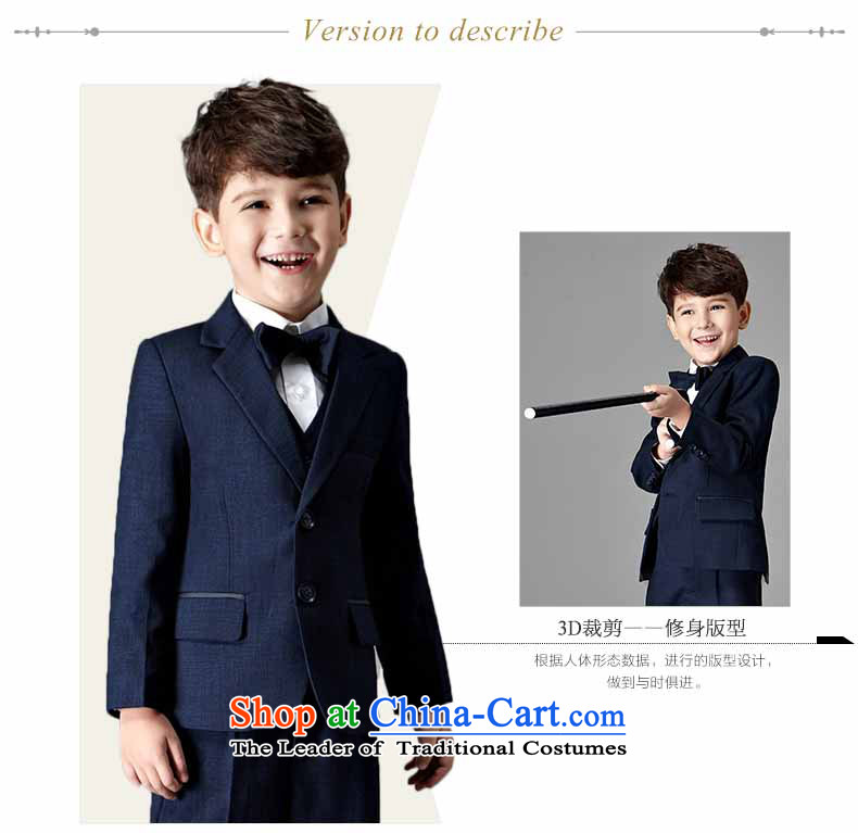 Eyas b suits small children with a suit coats winter 2015 Korean children's wear your baby Flower Girls dress (blue suit + trousers + tie + vest 140cm photo, prices, brand platters! The elections are supplied in the national character of distribution, so action, buy now enjoy more preferential! As soon as possible.