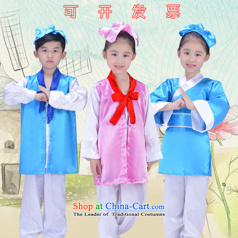 White-collar Corporation will start with the clothing children Han-child care regulation male disciples Neo-confucian show girls three Field Service Books child costumes blue sash) 120cm, white collar Corporation , , , shopping on the Internet