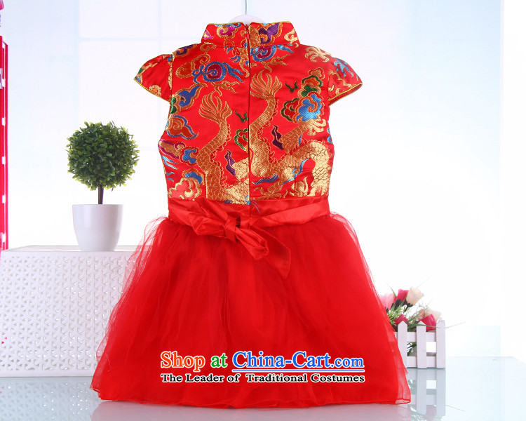 2015 Autumn and winter girls Tang Dynasty Winter 2015 new skirts, children qipao winter baby girl will dress New year red 130 pictures, prices, brand platters! The elections are supplied in the national character of distribution, so action, buy now enjoy more preferential! As soon as possible.