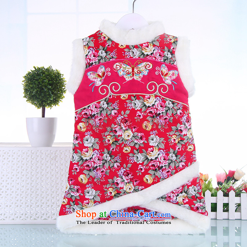 2015 New Tang dynasty cheongsam dress children female babies goodies clothes girls Chinese cotton short skirt gifts folder pink 80 points of the , , , and shopping on the Internet
