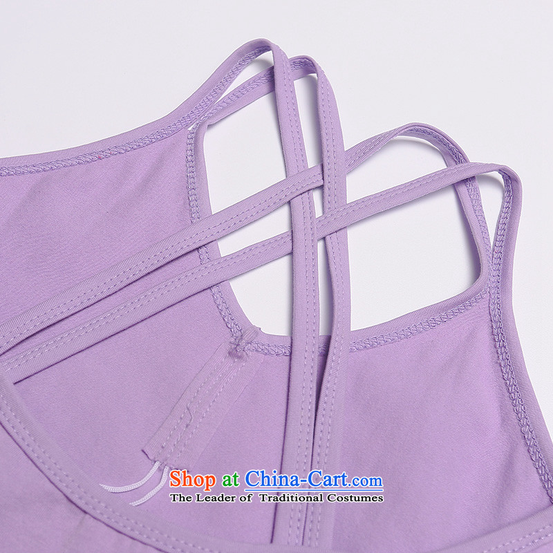 Children Dance services ballet dual lifting strap girls summer dance exercise clothing-level Services service to ballet gymnastics service light violet, leather case package has been pressed shopping on the Internet
