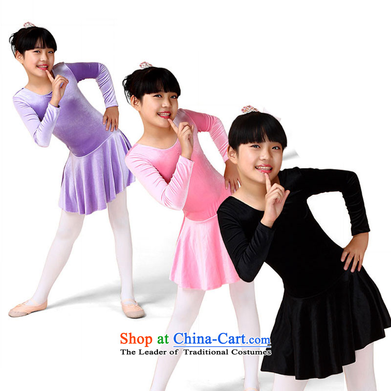 Children Dance services costumes girls long-sleeved cotton in summer, autumn and winter exercise clothing to the cries of the service level and leather case package 160cm, skyblue shopping on the Internet has been pressed.
