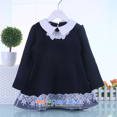 Autumn and winter girls dresses 2-3-4-5 winter clothing in long-sleeved-year-old Korean children long skirt winter Princess baby skirt the dark blue skirt lint-free 140 pictures, prices, brand platters! The elections are supplied in the national character of distribution, so action, buy now enjoy more preferential! As soon as possible.