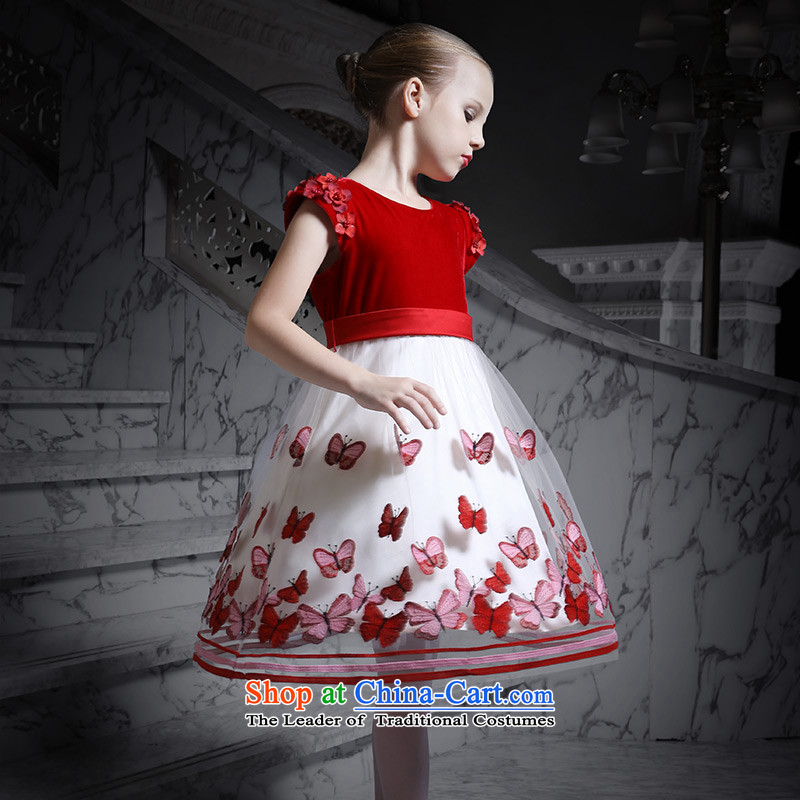 Love of Ko Yo?Girl New 2015 princess skirt children bon bon skirt girls will dress dresses Red?160