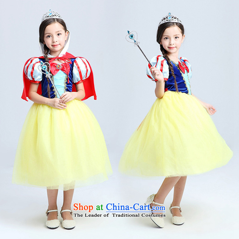 Future angel Snow White Christmas Concert Services Korea skirt version fairy tale Princess Snow White Clothes skirt children dress skirt gloves + 4 piece 150,future angel,,, shopping on the Internet