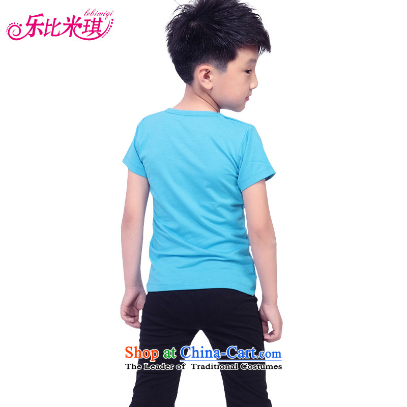 America than M Leung children new Latin dance exercise clothing boy dance wearing a short-sleeved children will dance Yi Package child care in red 120-130 Lok Kei (LEBIMIQI than m) , , , shopping on the Internet