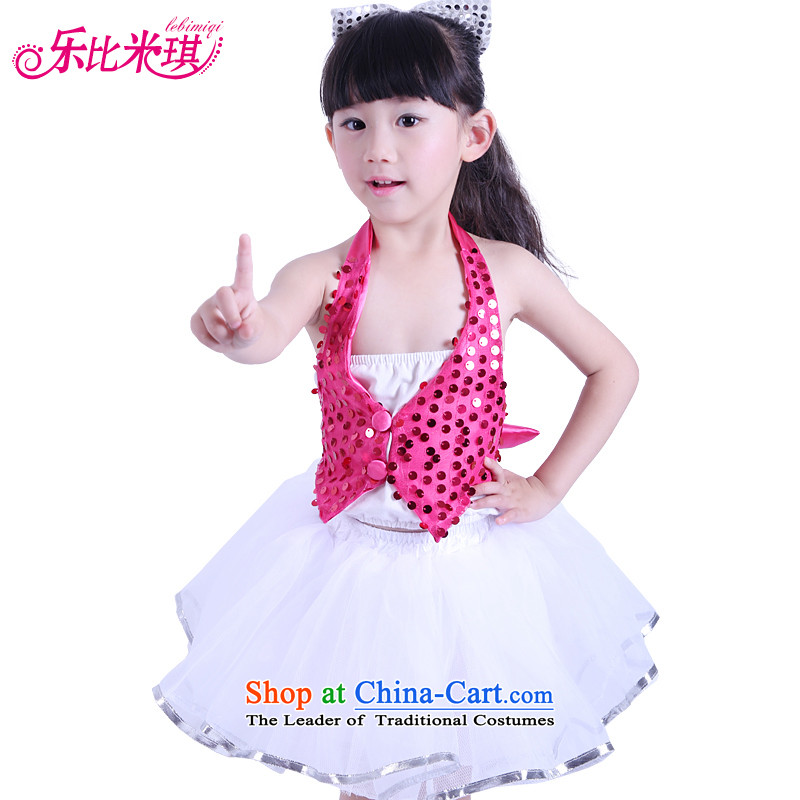 New Year's children will girls three piece theatrical performances clothing child care modern dance on film costumes yellow 120-130 Lok Kei (LEBIMIQI than m) , , , shopping on the Internet