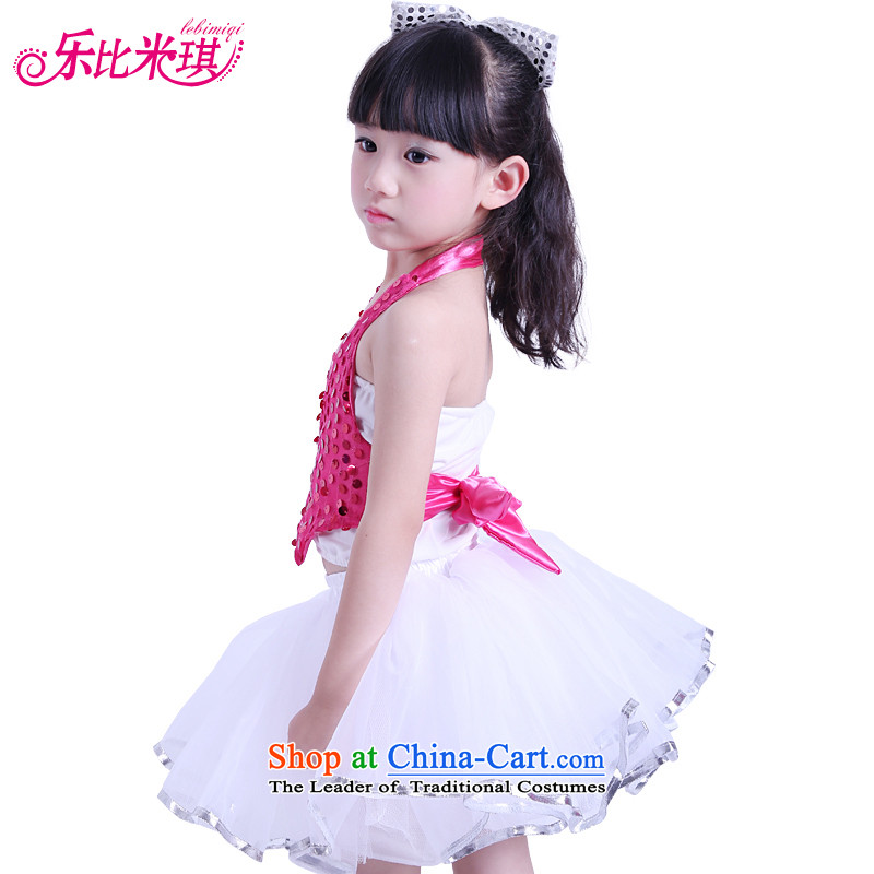 New Year's children will girls three piece theatrical performances clothing child care modern dance on film costumes yellow 120-130 Lok Kei (LEBIMIQI than m) , , , shopping on the Internet