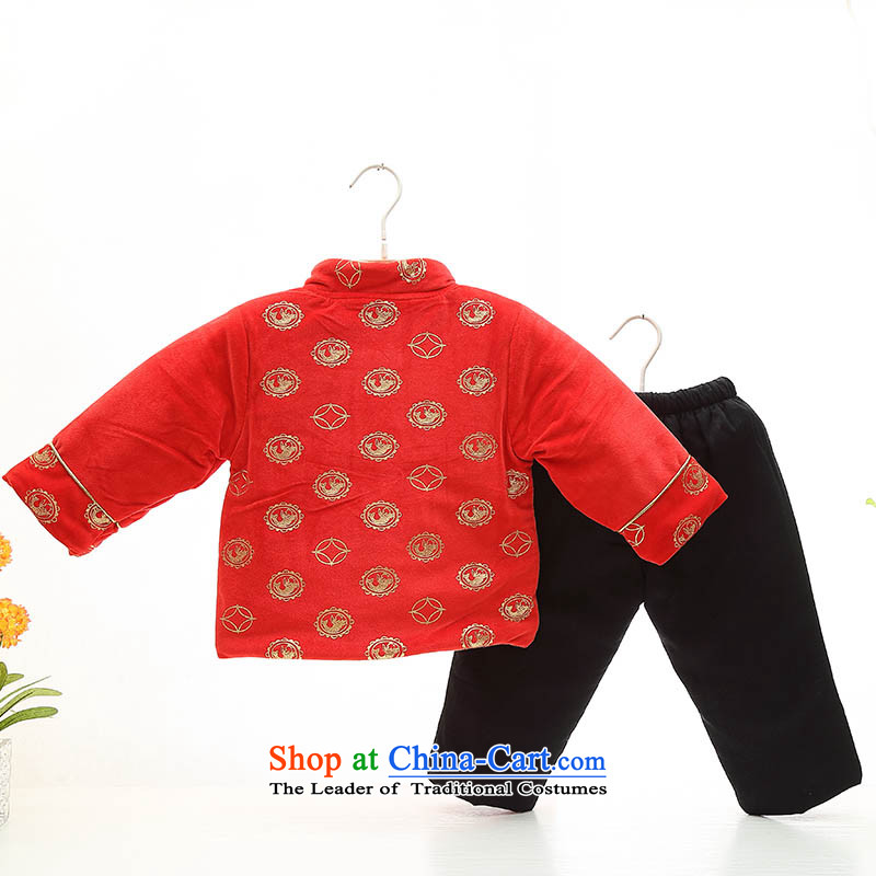 Tang Dynasty children's wear new year celebration for the infant garment boy infants winter clothing dress your baby coat kit boy Suite Installation baby years dresses winter and contemptuous of red 100, and fish fox shopping on the Internet has been pres