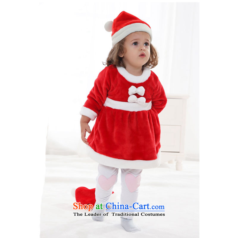 Children Christmas New Year Loveâ boys and girls Christmas skirt baby Christmas performances services infant-yi Christmas Package men 95cm suitable for aged 2-3, leather case package has been pressed shopping on the Internet
