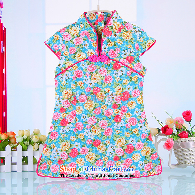 15 children cheongsam dress summer girls Tang dynasty cuhk child guzheng will pure cotton ethnic Chinese 4365 110 small and a lot of Pink (xiaotuduoduo) , , , shopping on the Internet