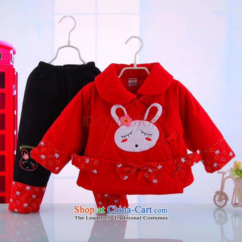 New Year with winter female babies children pure cotton Tang dynasty women baby girl pure cotton Tang Kit installed two 5131 Red 73 small and Dodo xiaotuduoduo) , , , shopping on the Internet