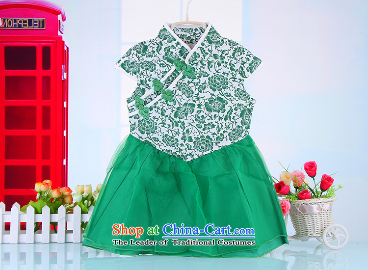 Children qipao girls Tang dynasty princess skirt 61 female babies dance performances to porcelain skirt 4451 Blue 110 pictures, prices, brand platters! The elections are supplied in the national character of distribution, so action, buy now enjoy more preferential! As soon as possible.