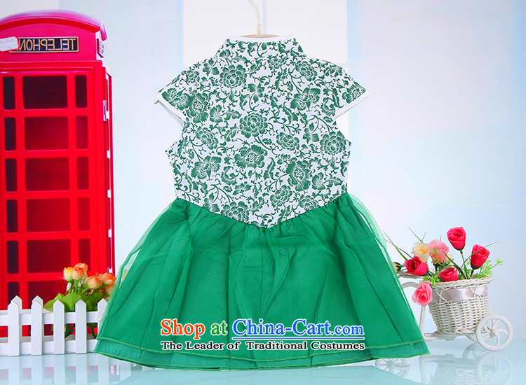 Children qipao girls Tang dynasty princess skirt 61 female babies dance performances to porcelain skirt 4451 Blue 110 pictures, prices, brand platters! The elections are supplied in the national character of distribution, so action, buy now enjoy more preferential! As soon as possible.