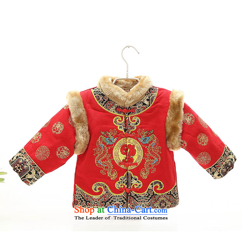 Infant children's wear new year celebration for the Tang dynasty boy infants winter 0-1-2-3 thick cotton clothing baby kits of age-old photographs dress palace fox stealing meat Wong 100 shopping on the Internet has been pressed.