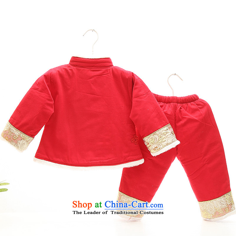 2015 new women's baby girl children in Tang Dynasty Tang dynasty winter coat infant age grasp new year week whooping serving aged 1-2-3 in the picture dress red 100, and fish fox shopping on the Internet has been pressed.