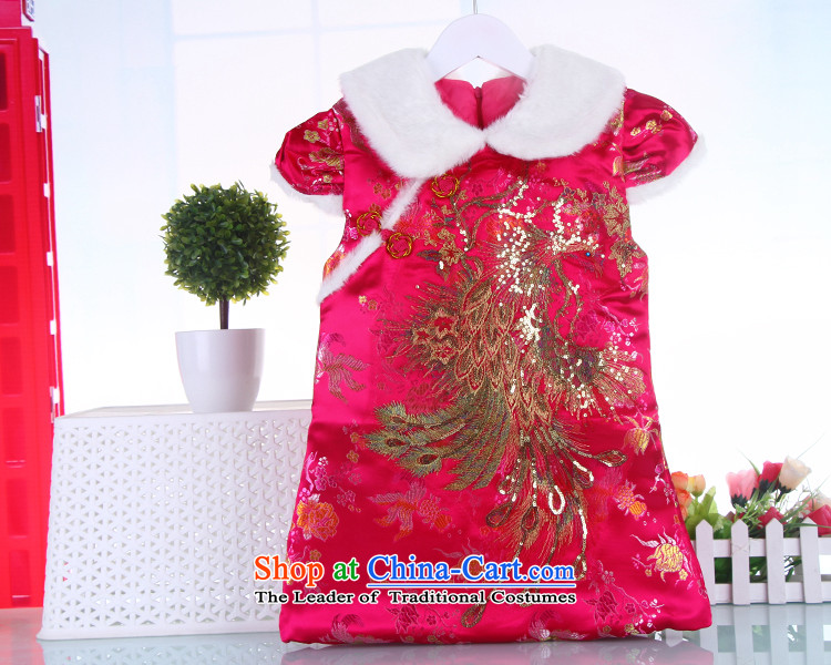 Tang Dynasty children qipao winter kids girls costumes girls princess dresses baby dresses red 90 pictures, prices, brand platters! The elections are supplied in the national character of distribution, so action, buy now enjoy more preferential! As soon as possible.