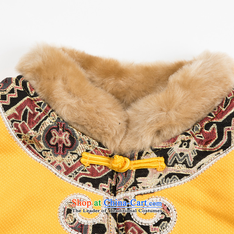 Child Lok Wei winter clothing new boys thick cotton-Tang Dynasty Chinese two kits 0-3 years New Year baby Kit Yellow 100 girls Lok Wei (tonglehui) , , , shopping on the Internet