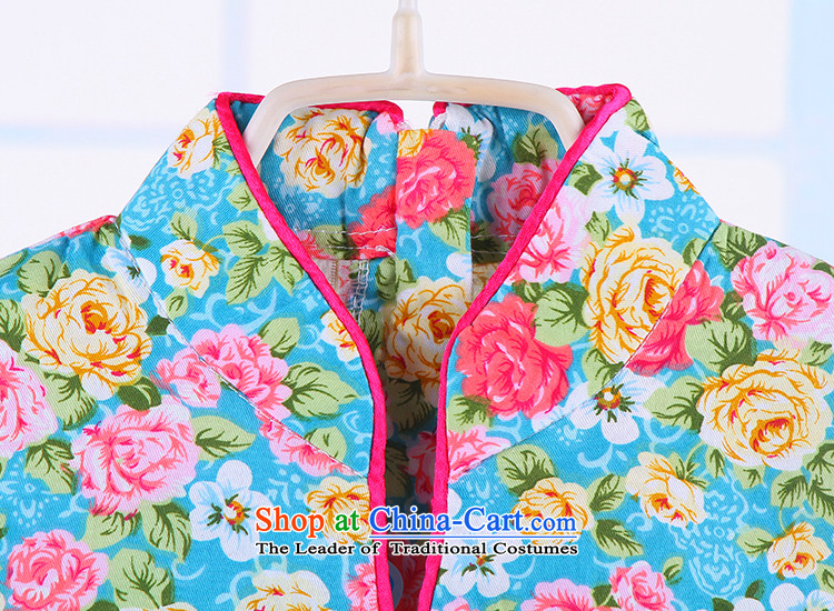 Summer Children qipao girls Tang dynasty princess skirt ethnic pure cotton small girls Da Tong Zheng costumes blue 110 pictures, prices, brand platters! The elections are supplied in the national character of distribution, so action, buy now enjoy more preferential! As soon as possible.