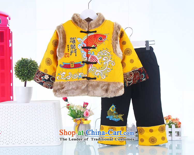 The autumn and winter new child Tang Dynasty to boys and girls of Winter Package long-sleeved Tang dynasty thick two Kit Yellow 90 pictures, prices, brand platters! The elections are supplied in the national character of distribution, so action, buy now enjoy more preferential! As soon as possible.