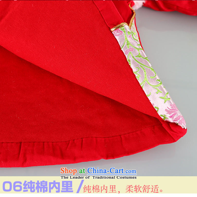 Tang Dynasty baby girl children Tang dynasty winter clothing female babies Tang Dynasty Chinese children's wear cotton infant robe new year 0-3 years serving 100 Red Dress Bunnies Dodo xiaotuduoduo) , , , shopping on the Internet
