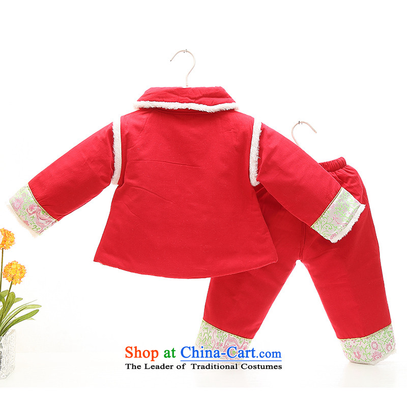 Children's Wear your baby girl children's wear cotton Kit Tang dynasty child care baby 1-2-3-year-old cotton winter clothing Kit Infant Garment Happy Birthday rose 100 Photo dress and fish fox shopping on the Internet has been pressed.