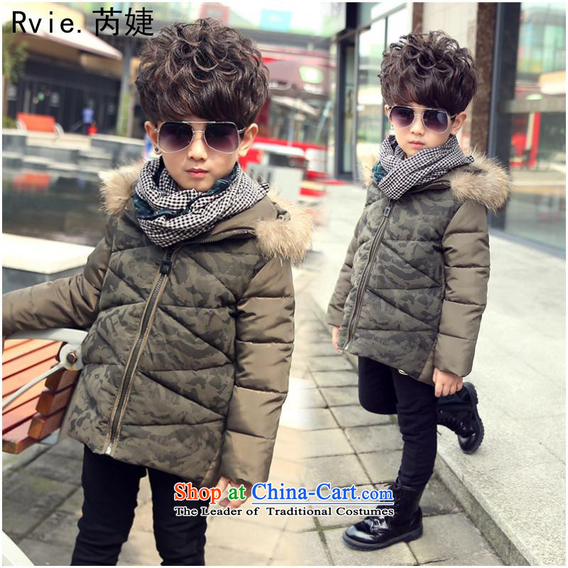 Children's wear winter 2015, boys ãþòâ Korean winter of camouflage spell leather boy ãþòâ cuhk girls' gross for Cotton Khaki , 110 yd (leyier under) , , , shopping on the Internet