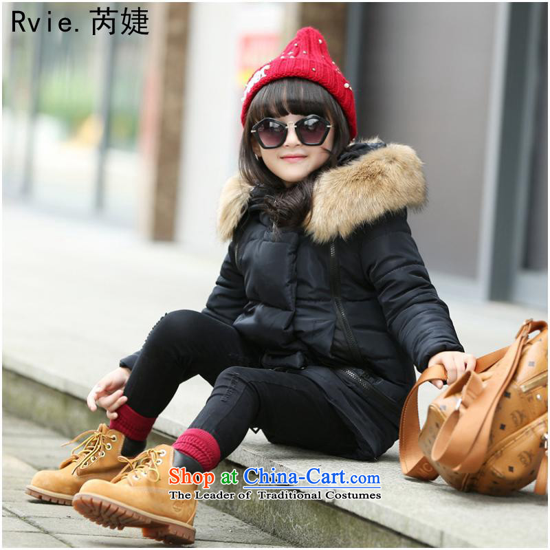 Cotton Coat 2015 winter of child new girls ãþòâ Korean thick cotton clothing girls receive nagymaros in long black 120cm, cotton and involved (rvie.) , , , shopping on the Internet
