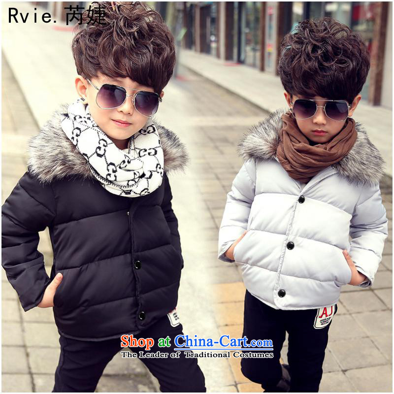 The Korean version of children's wear winter 2015, boys and girls, for cotton quilted fabrics children gross boys and girls thick cotton jacket black 150 yard, in accordance with the (leyier) , , , shopping on the Internet