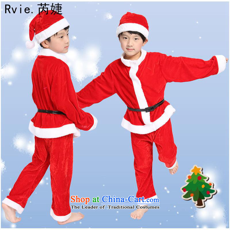 Christmas clothing children dressed for boys and girls will show Halloween Santa Claus clothes men?110cm,