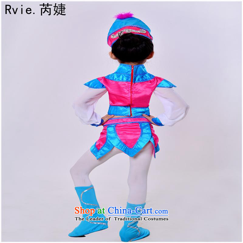 Grassland thoroughbred small children dance performances by the Mongolian services serving girls grassland style serving a pink 150cm, styling and involved (rvie.) , , , shopping on the Internet