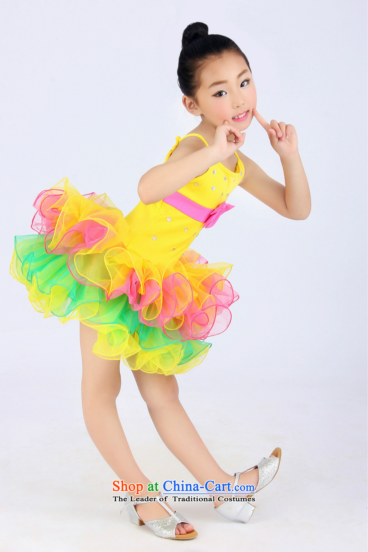 The new Child Latin dance performances to ballet dance exercise clothing modern dance performances to Yellow 150cm photo, prices, brand platters! The elections are supplied in the national character of distribution, so action, buy now enjoy more preferential! As soon as possible.
