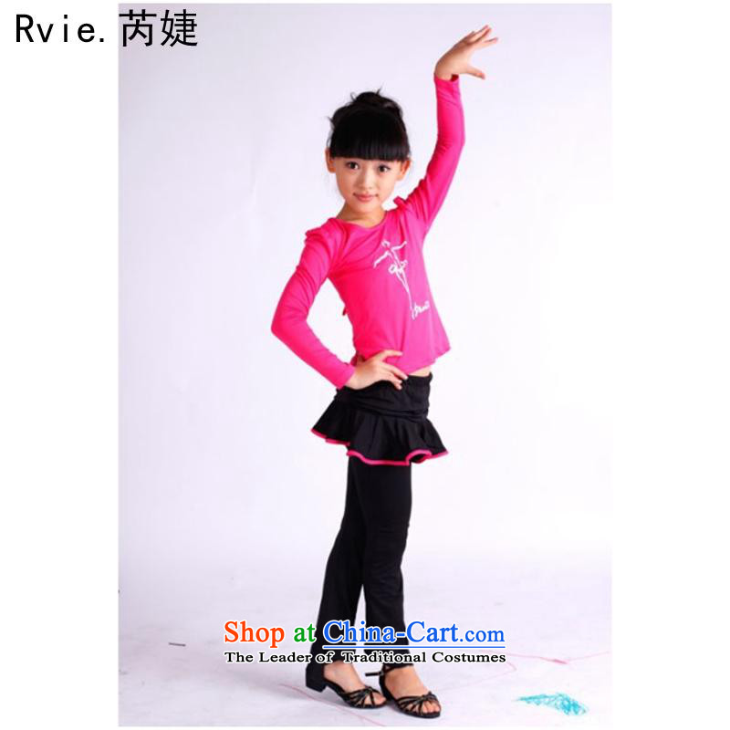 The new Child Latin services far fewer girls and children fall and winter long-sleeved Latin dance skirt exercise clothing services will show black 120cm, and Jie (rvie.) , , , shopping on the Internet