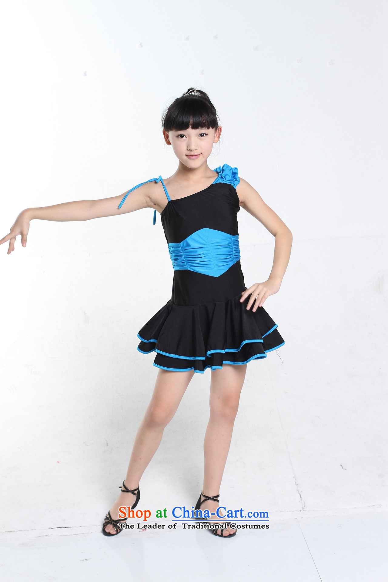 The factory outlets children Latin dance wearing girls practice suits Standard Dance Shao Er Pure Cotton Stretch Dress Blue 130cm practitioners picture, prices, brand platters! The elections are supplied in the national character of distribution, so action, buy now enjoy more preferential! As soon as possible.