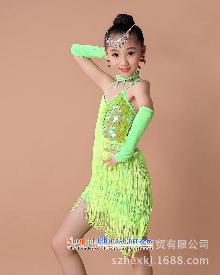 2015 new children on chip edging Latin dance performances to exercise clothing girls Latin skirt Game Show Services green pictures, prices, 150cm brand platters! The elections are supplied in the national character of distribution, so action, buy now enjoy more preferential! As soon as possible.