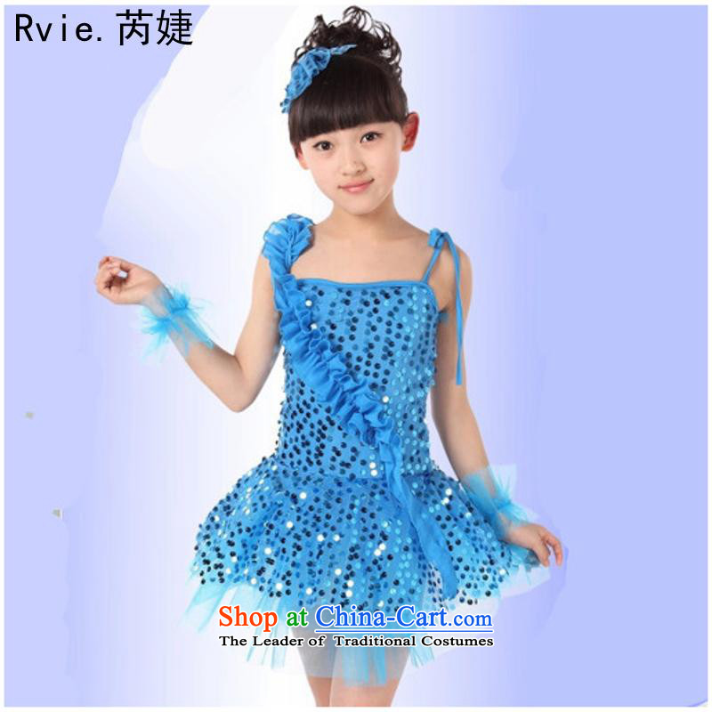 The new Child Latin dance modern dance performances will serve Stage Costume children dance piece of red light to 110, in accordance with the (leyier Lok) , , , shopping on the Internet