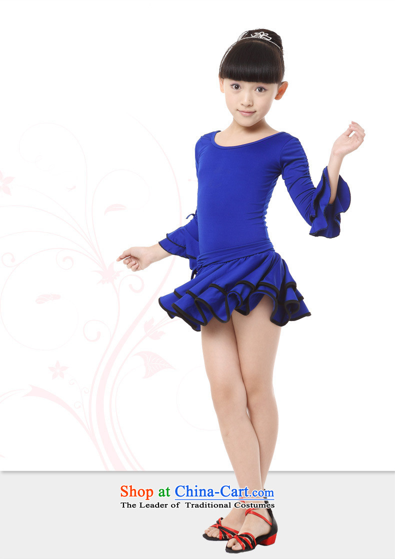 Children long-sleeved Latin Dance Dance skirt will ballet exercise clothing girls Dance Dance services serving the blue 170 pictures gymnastics, prices, brand platters! The elections are supplied in the national character of distribution, so action, buy now enjoy more preferential! As soon as possible.