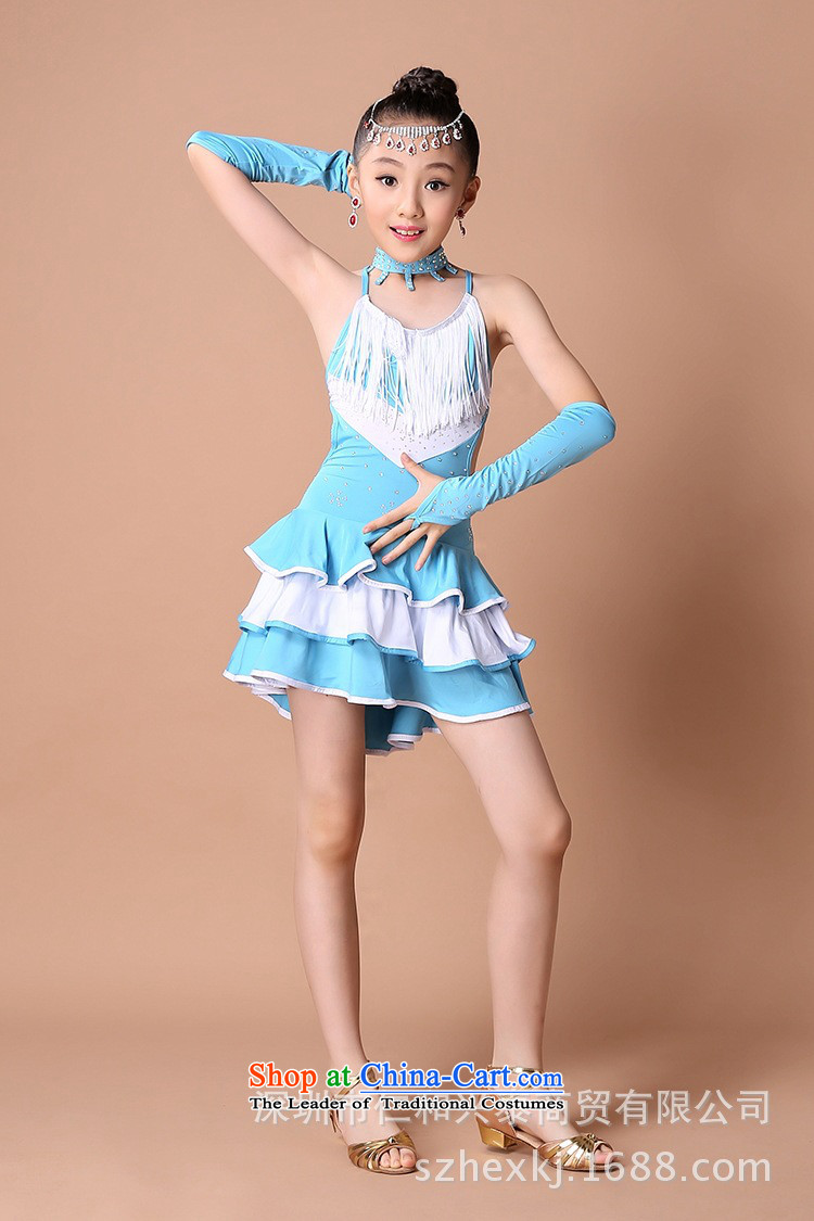2015 new child-su Latin dance performances to exercise clothing girls Latin skirt modern dance performances to 120cm skyblue game picture, prices, brand platters! The elections are supplied in the national character of distribution, so action, buy now enjoy more preferential! As soon as possible.