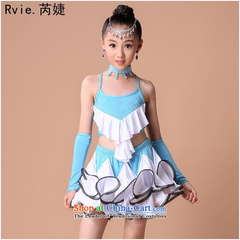 2015 New Child Latin dance performances to exercise clothing girls Latin skirt modern dance performances to serve the broad red game 160cm,'s, , , , shopping on the Internet