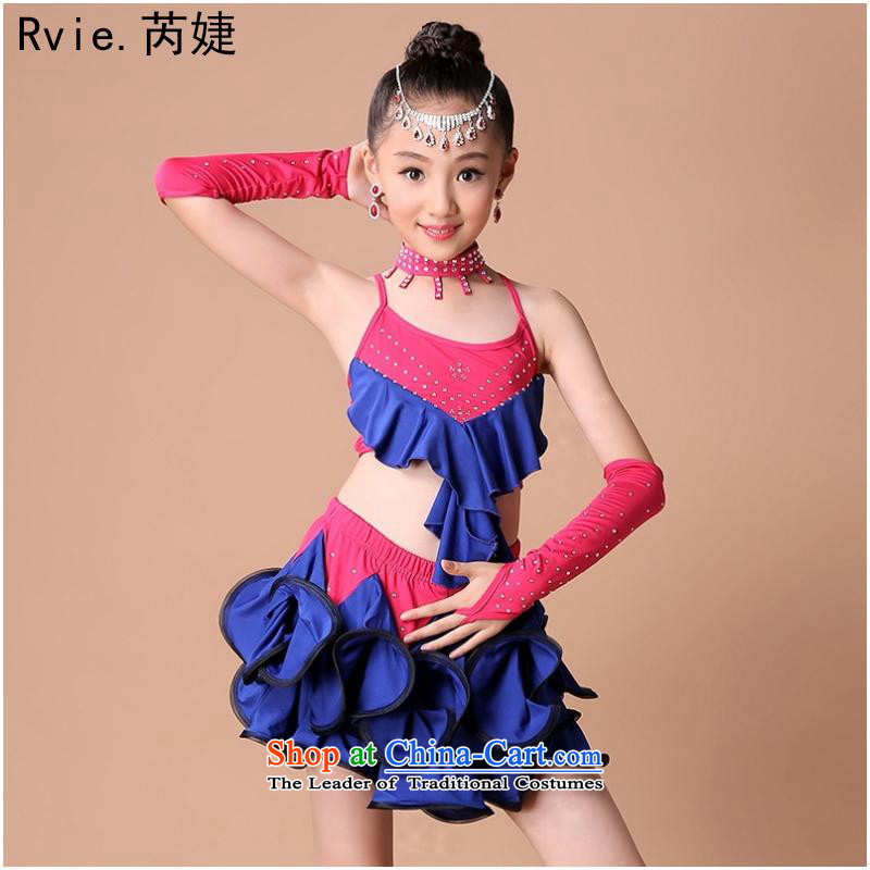 2015 New Child Latin dance performances to exercise clothing girls Latin skirt modern dance performances to serve the broad red game 160cm,'s, , , , shopping on the Internet