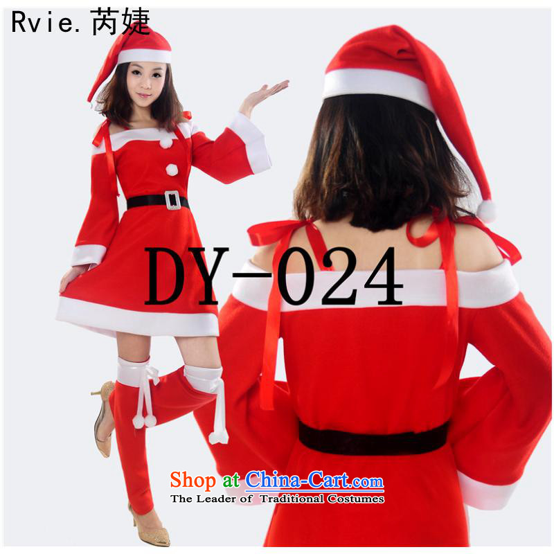 Europe and the female adult clothing style Christmas Christmas skirt costumes and Santa Claus costumes-fleece) with Dell has been pressed M(160-170), shopping on the Internet