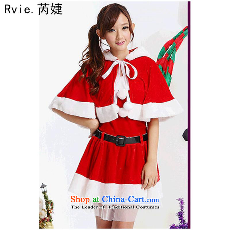 Europe and the adult clothing women Santa Claus Christmas performances dress Kim scouring pads, M_160-170_