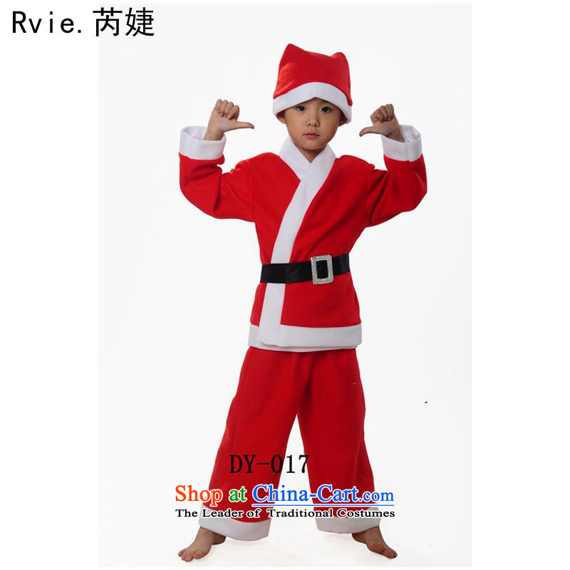 Europe and the Christmas clothing children Christmas day boy Santa Claus Show Services role play fashion non-woven cloth,?100cm
